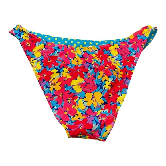 NWOT Wild Fable Reversible Blue and Yellow Polka Dot Bikini Bottom (XL) - Picture 2 of 5